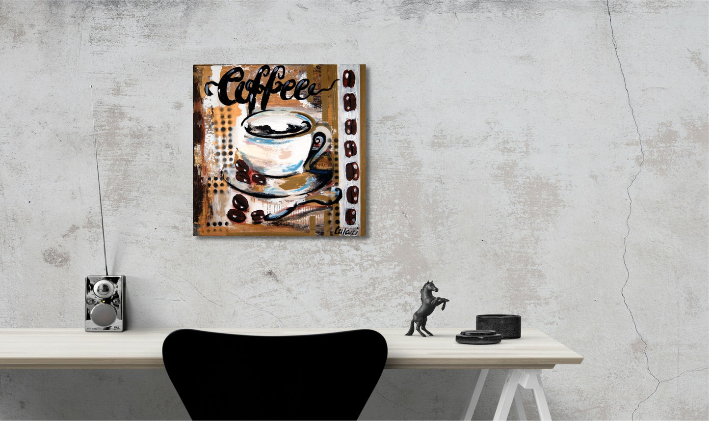 Modern mural - Abstract: Creative coffee delights in every cup