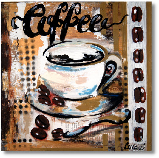 Modern mural - Abstract: Creative coffee delights in every cup