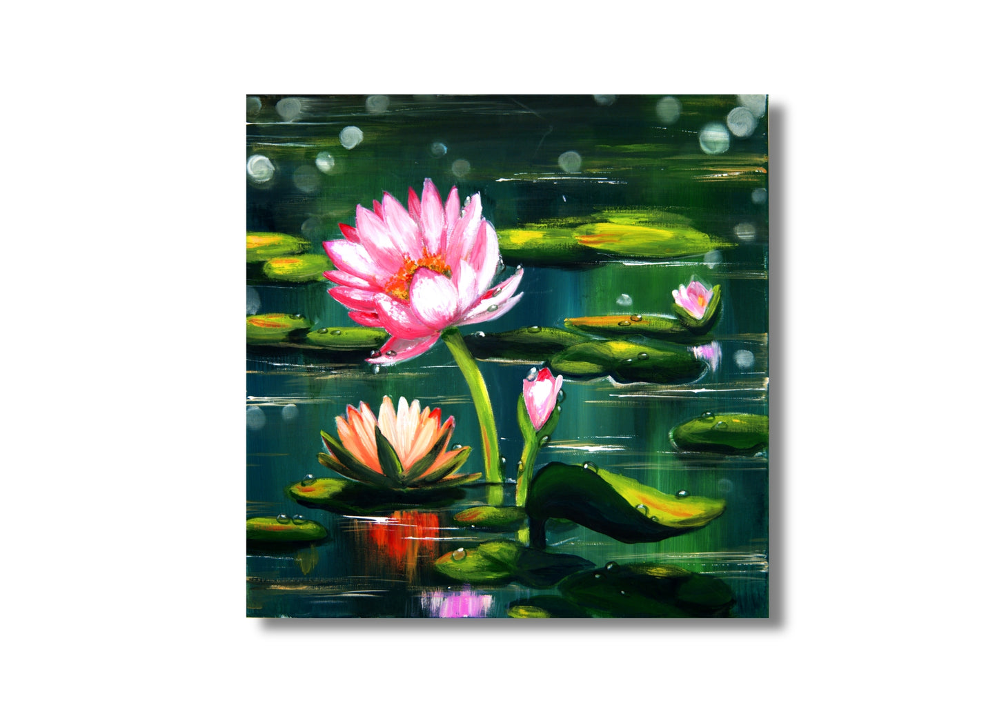 Mural - Atelier Culari Art: Unique nature picture, water lily paintings, modern flower artworks