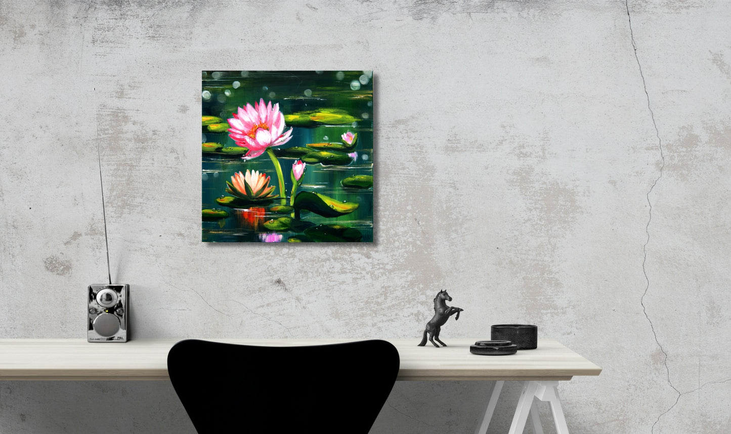 Mural - Atelier Culari Art: Unique nature picture, water lily paintings, modern flower artworks